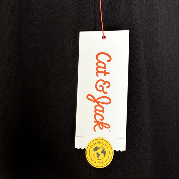 NEW WITH TAGS Girls Cat & Jack Black Cotton Blend Capri Leggings Size XL (14/16) - Picture 4 of 6